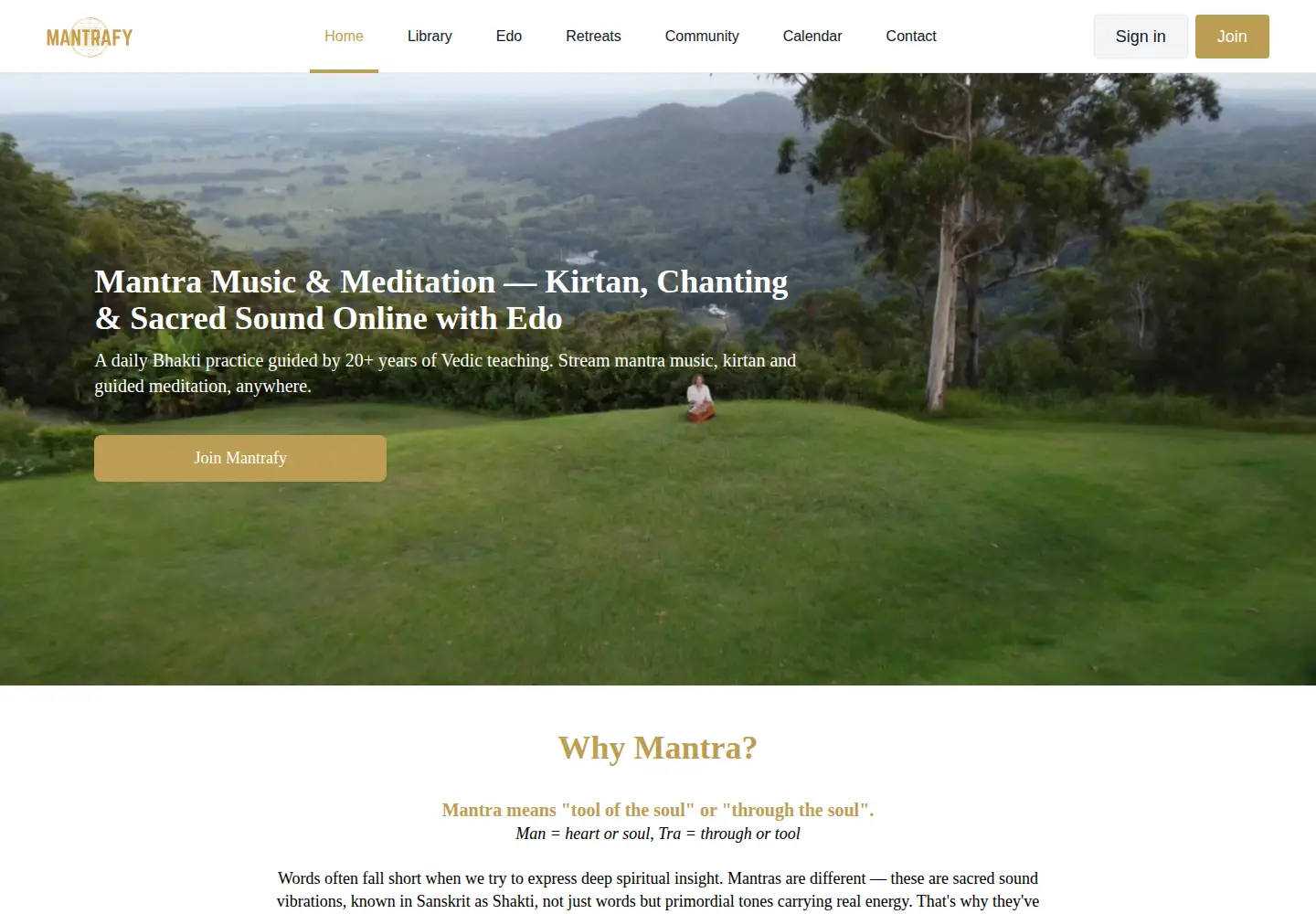 Screenshot of mantrafy.net