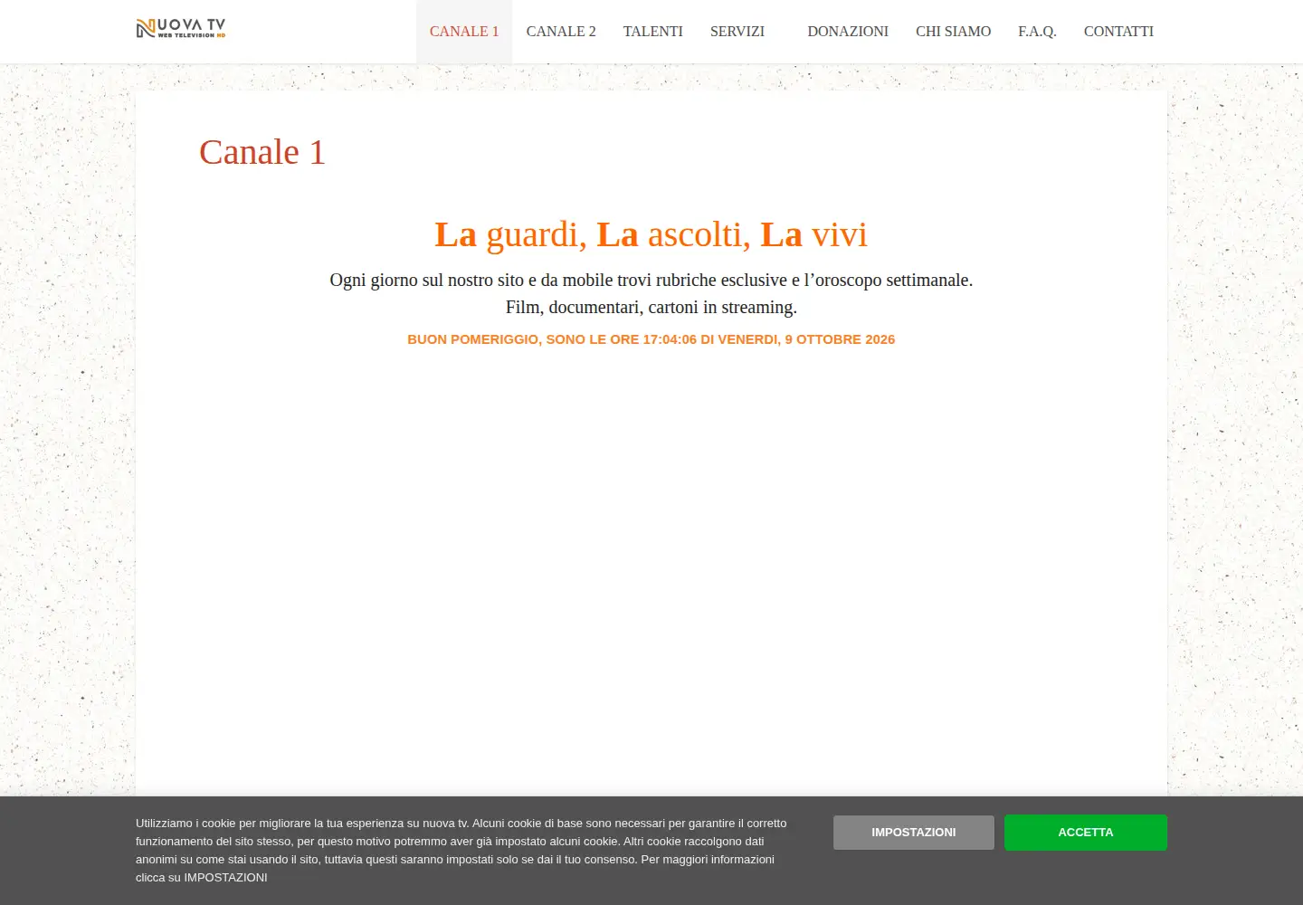 Captured homepage of nuovatv.net in the current scan