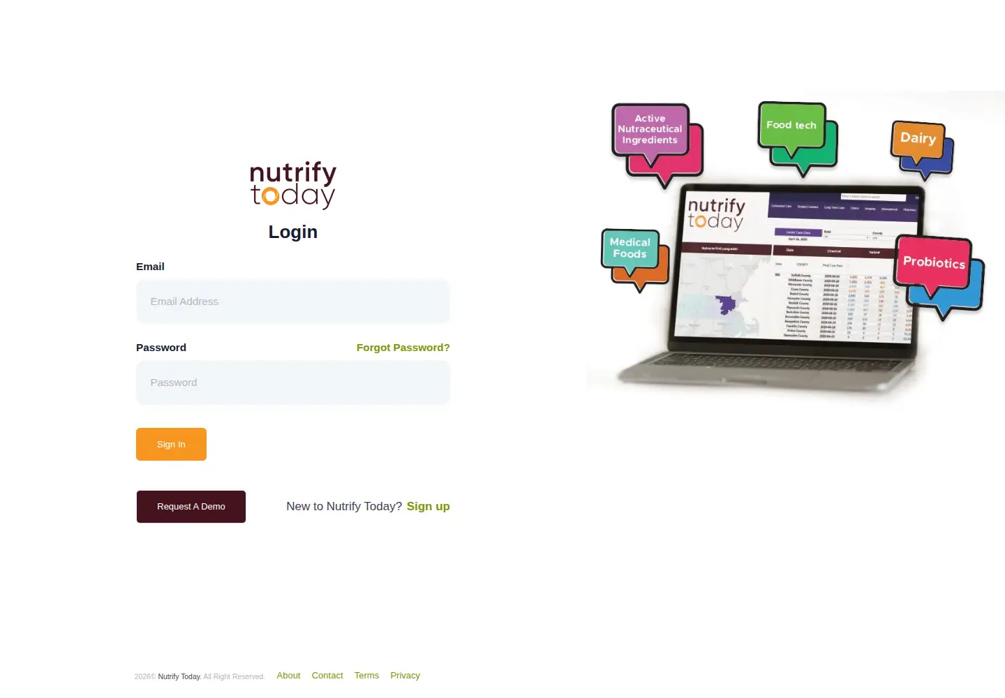 Captured homepage of nutrifytoday.net in the current scan
