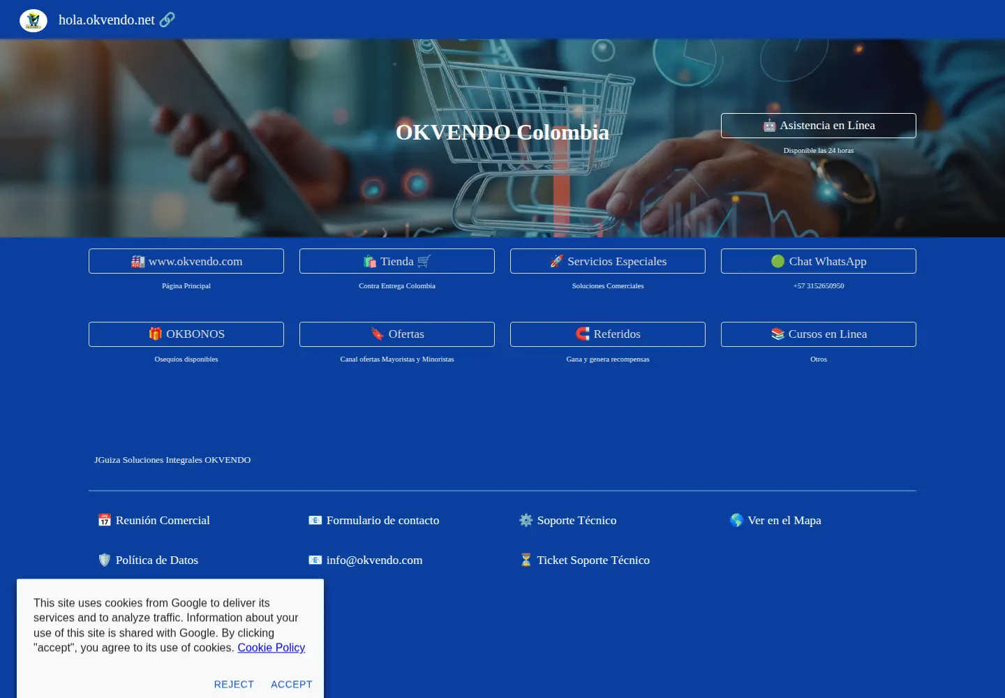 Screenshot of okvendo.net