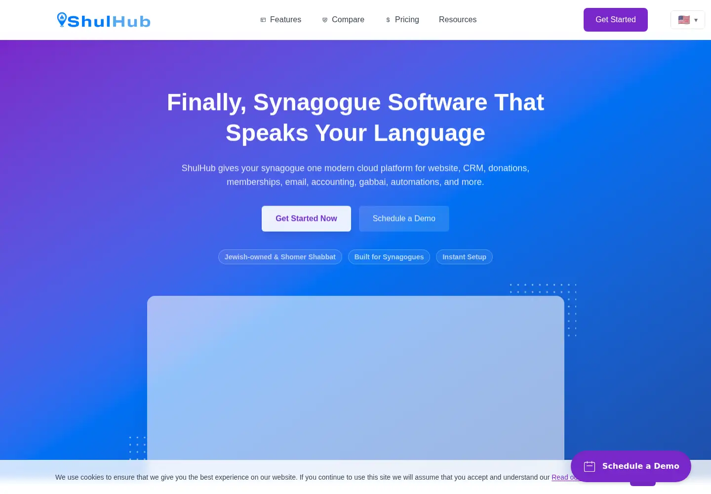 Captured homepage of shulhub.net in the current scan