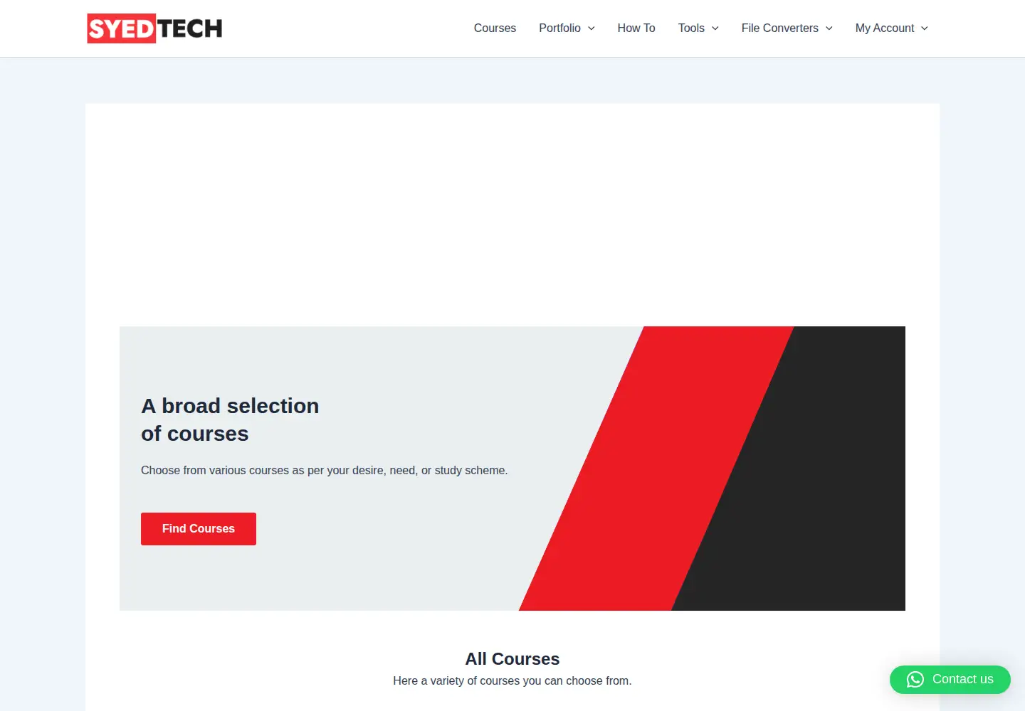 Captured homepage of syedtech.net in the current scan