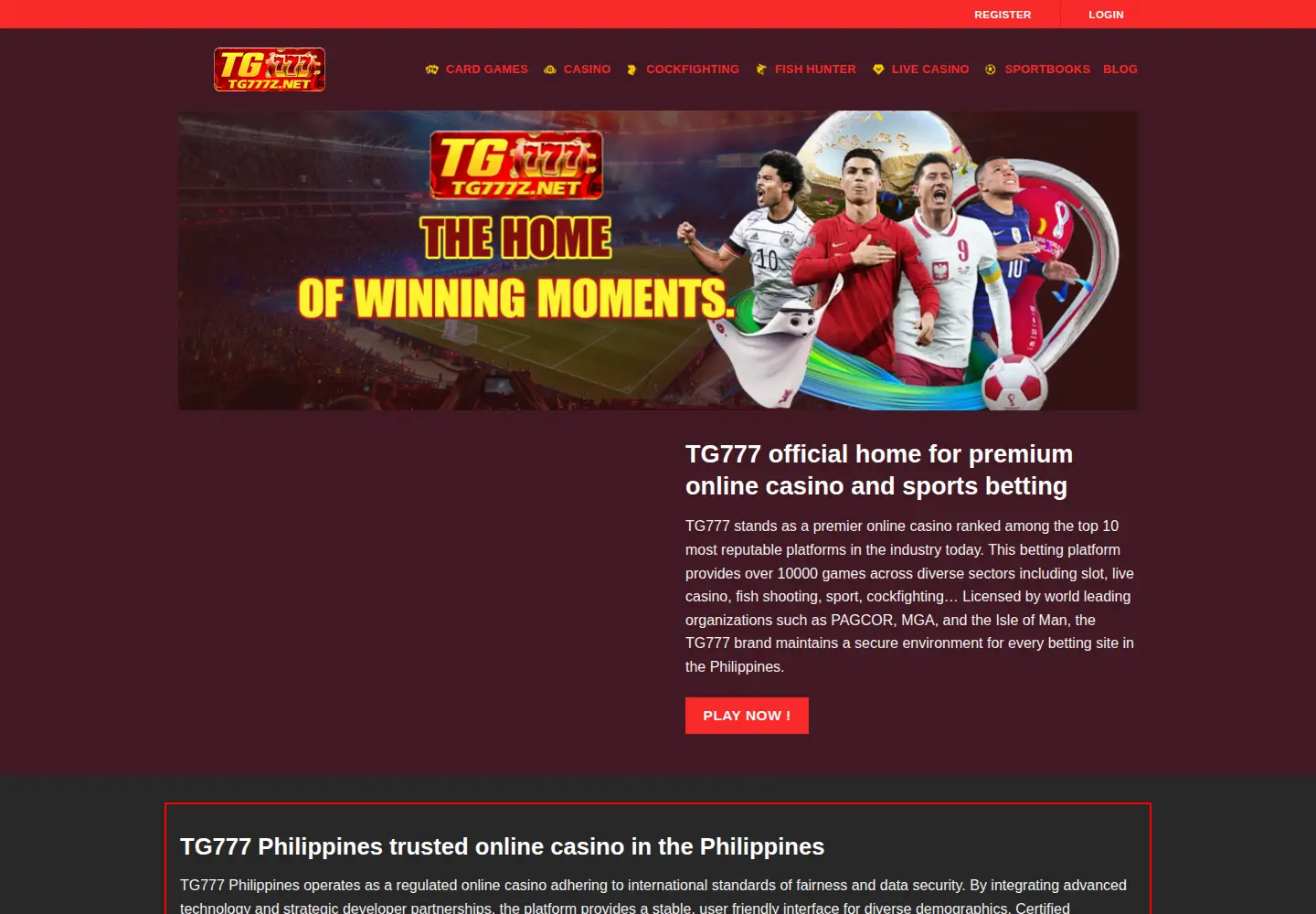 Screenshot of tg777z.net