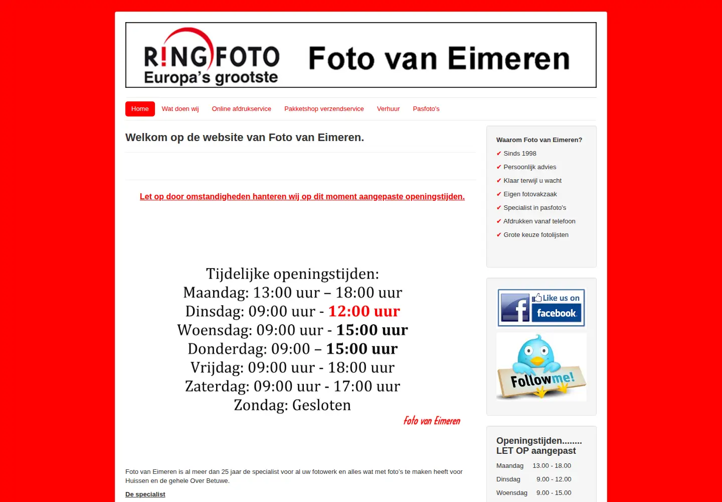 Screenshot of eimeren.nl