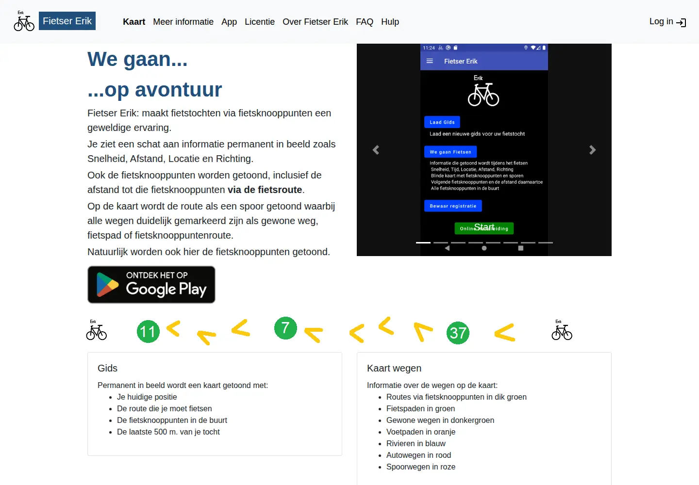 Captured homepage of fietsererik.nl in the current scan