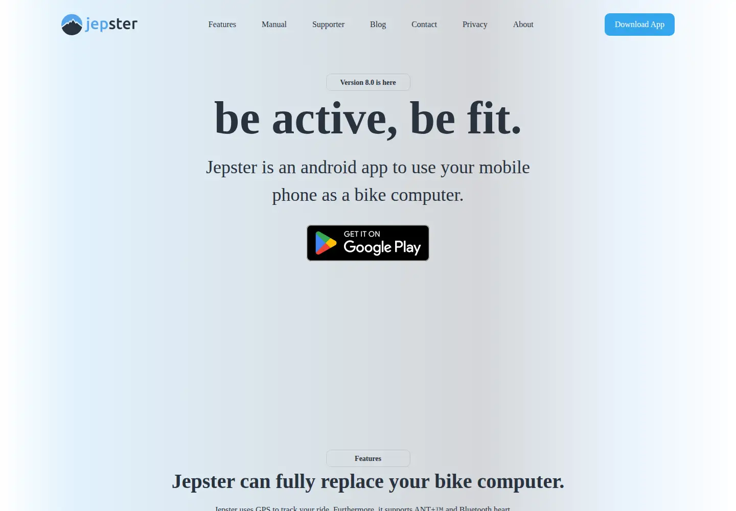 Captured homepage of jepster.nl in the current scan