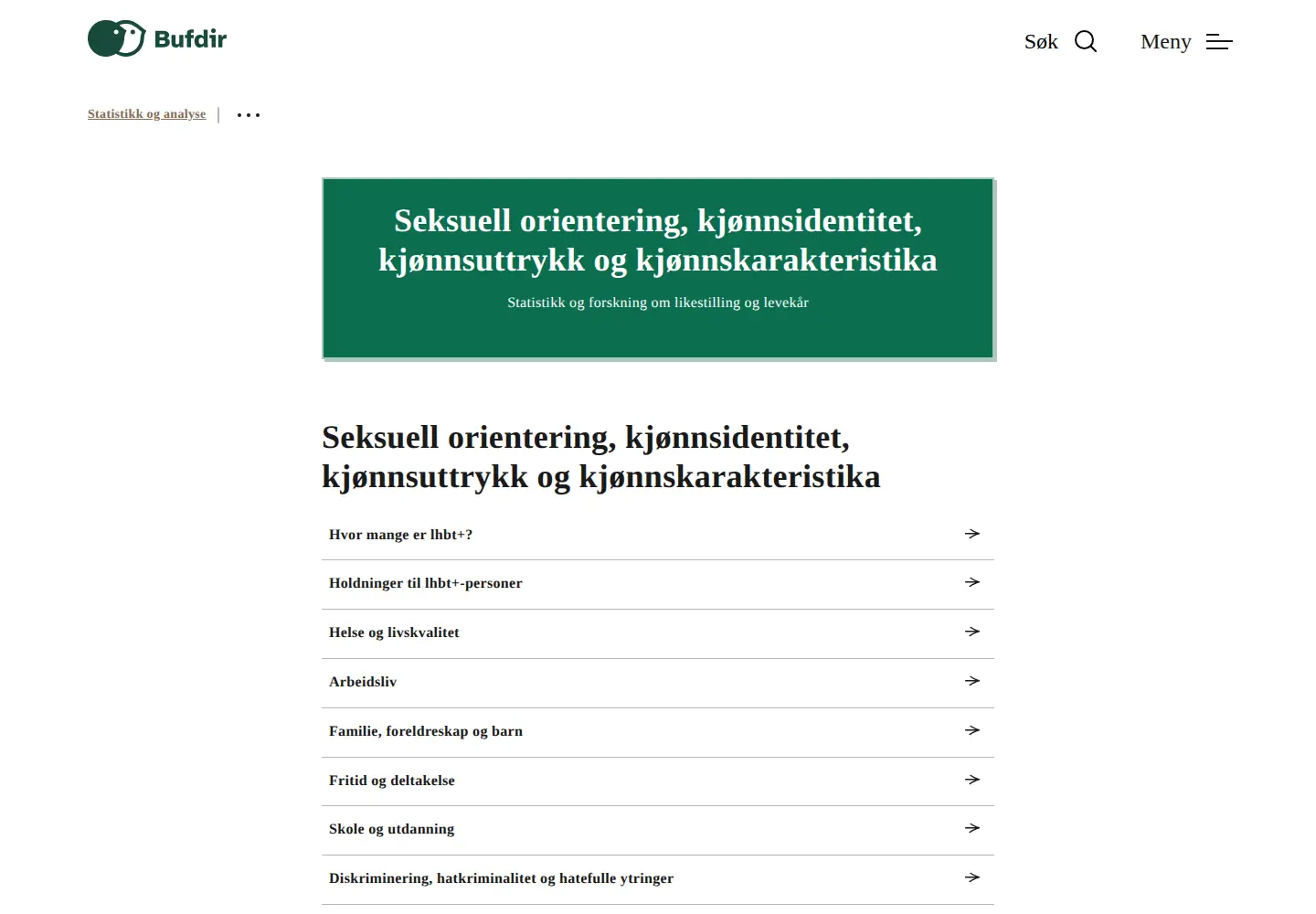 Screenshot of lhbtiqtall.no
