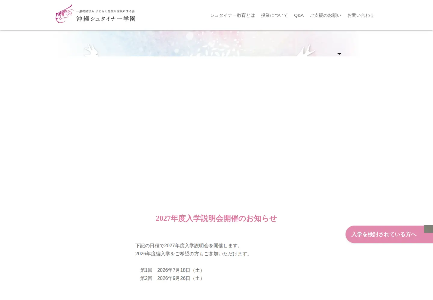 Screenshot of steiner.okinawa