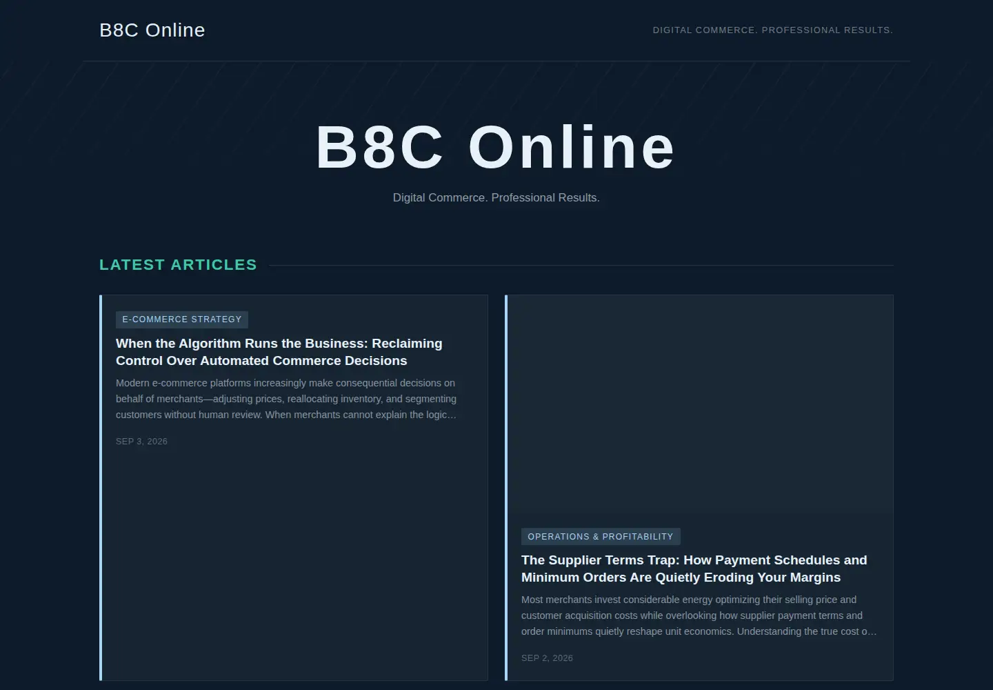 Captured homepage of b8c.online in the current scan