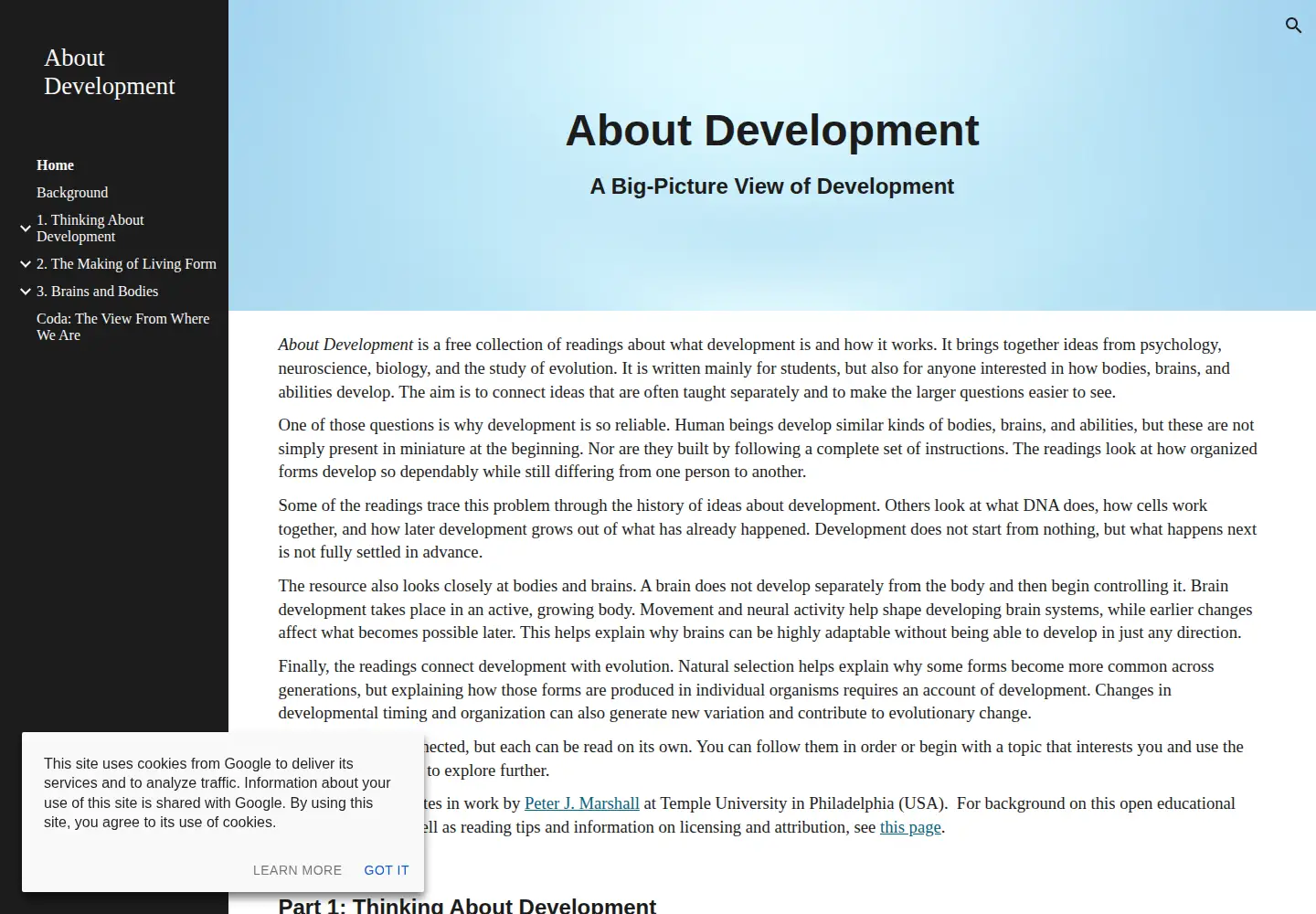 Screenshot of aboutdevelopment.org