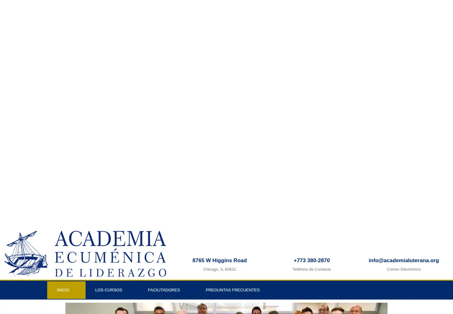 Captured homepage of academialuterana.org in the current scan