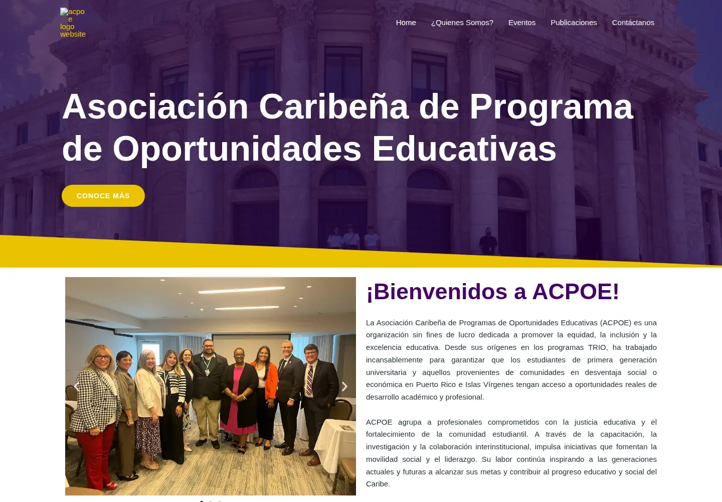Screenshot of acpoe.org
