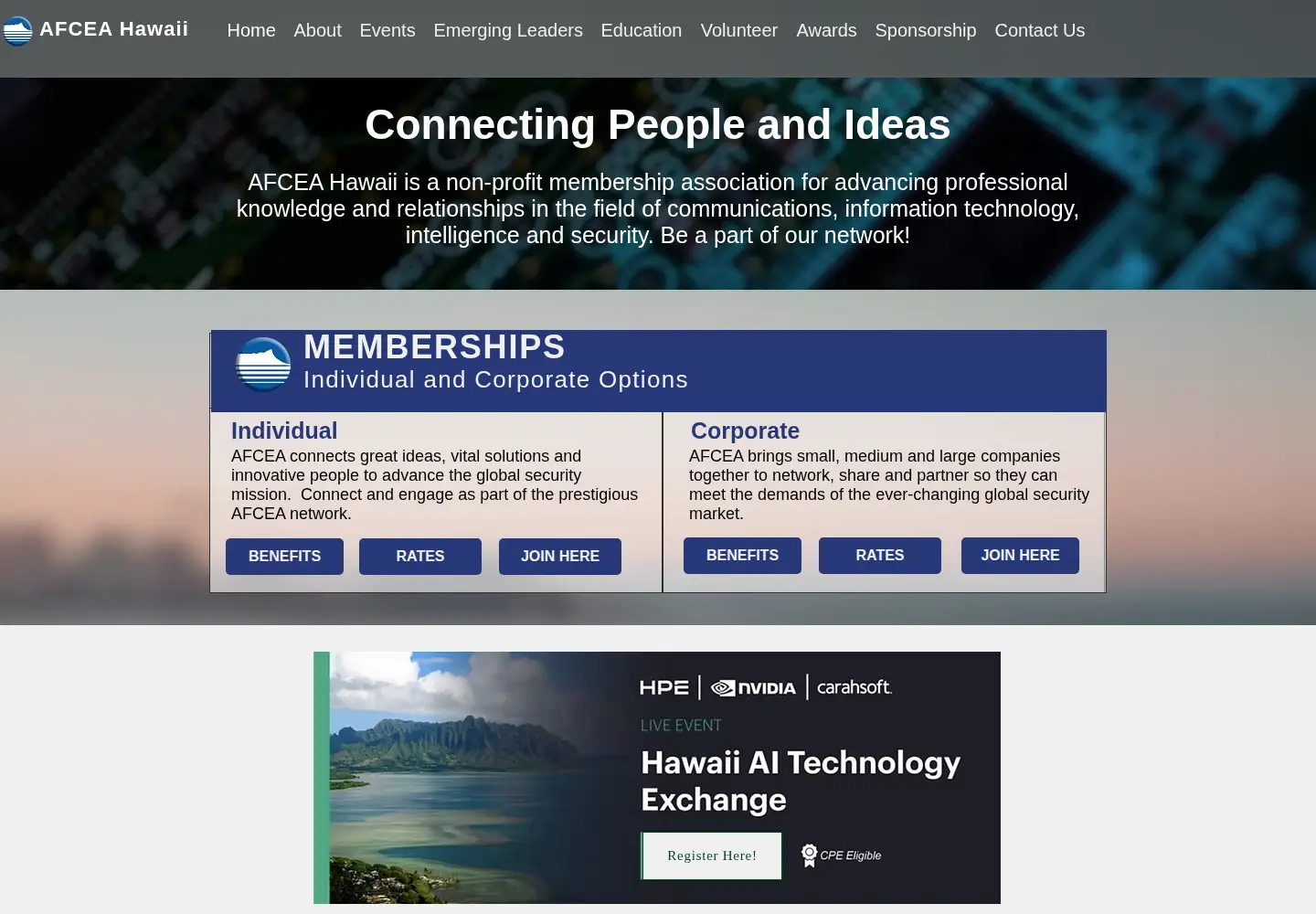 Screenshot of afcea-hawaii.org