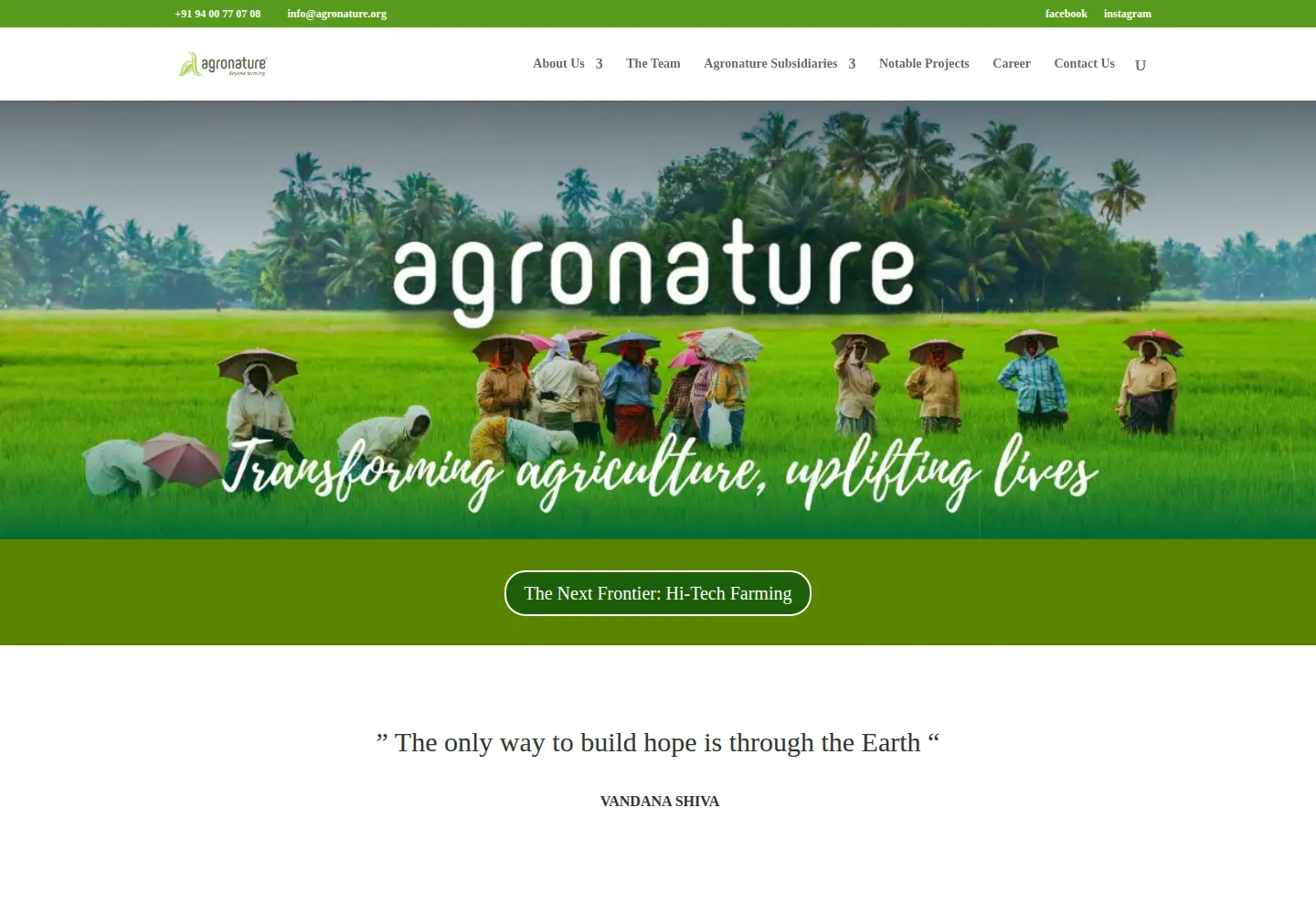 Screenshot of agronature.org