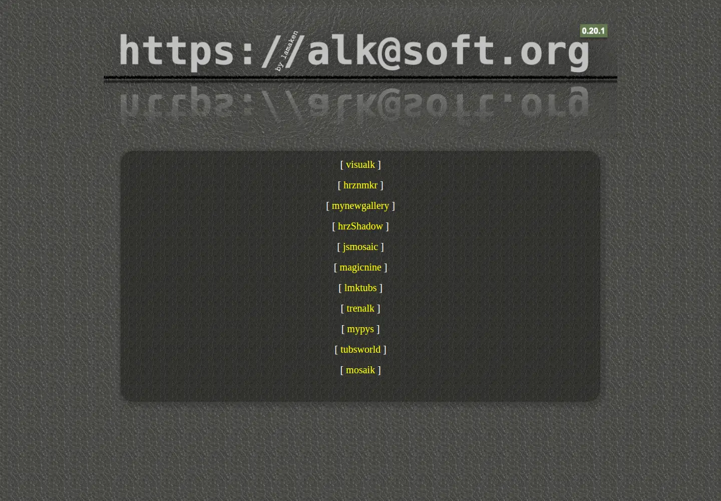 Captured homepage of alkasoft.org in the current scan