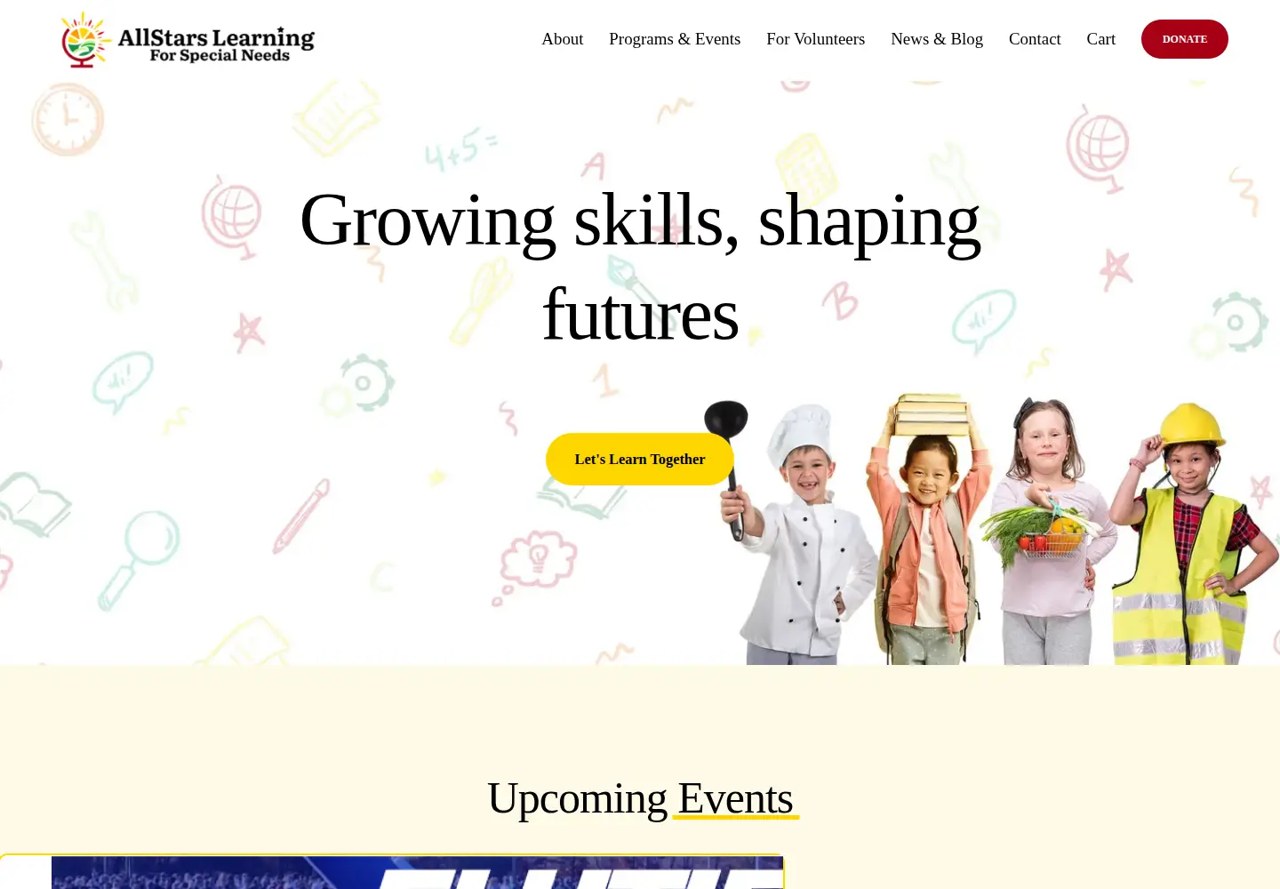 Screenshot of allstarslearning.org