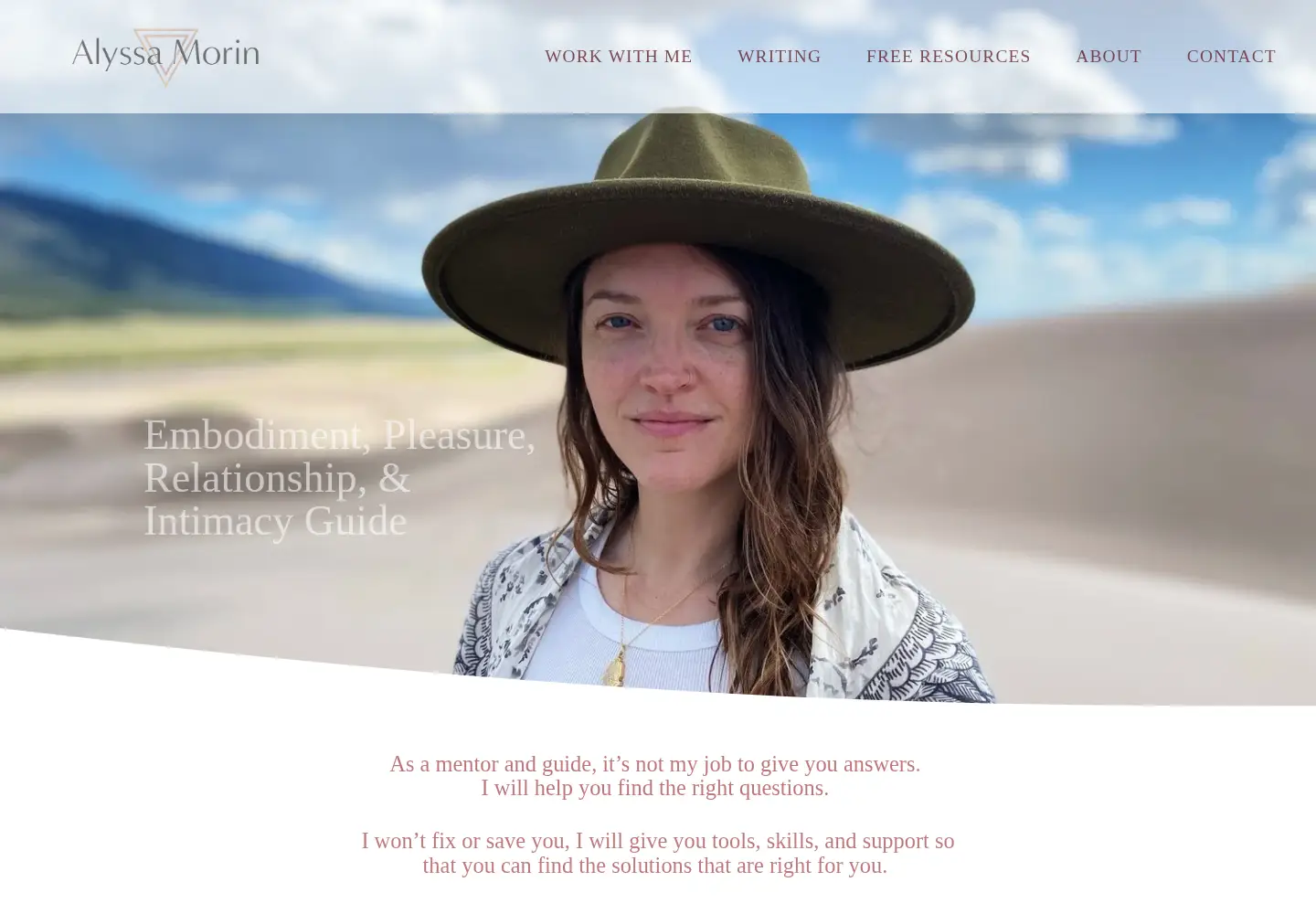 Screenshot of alyssamorin.org