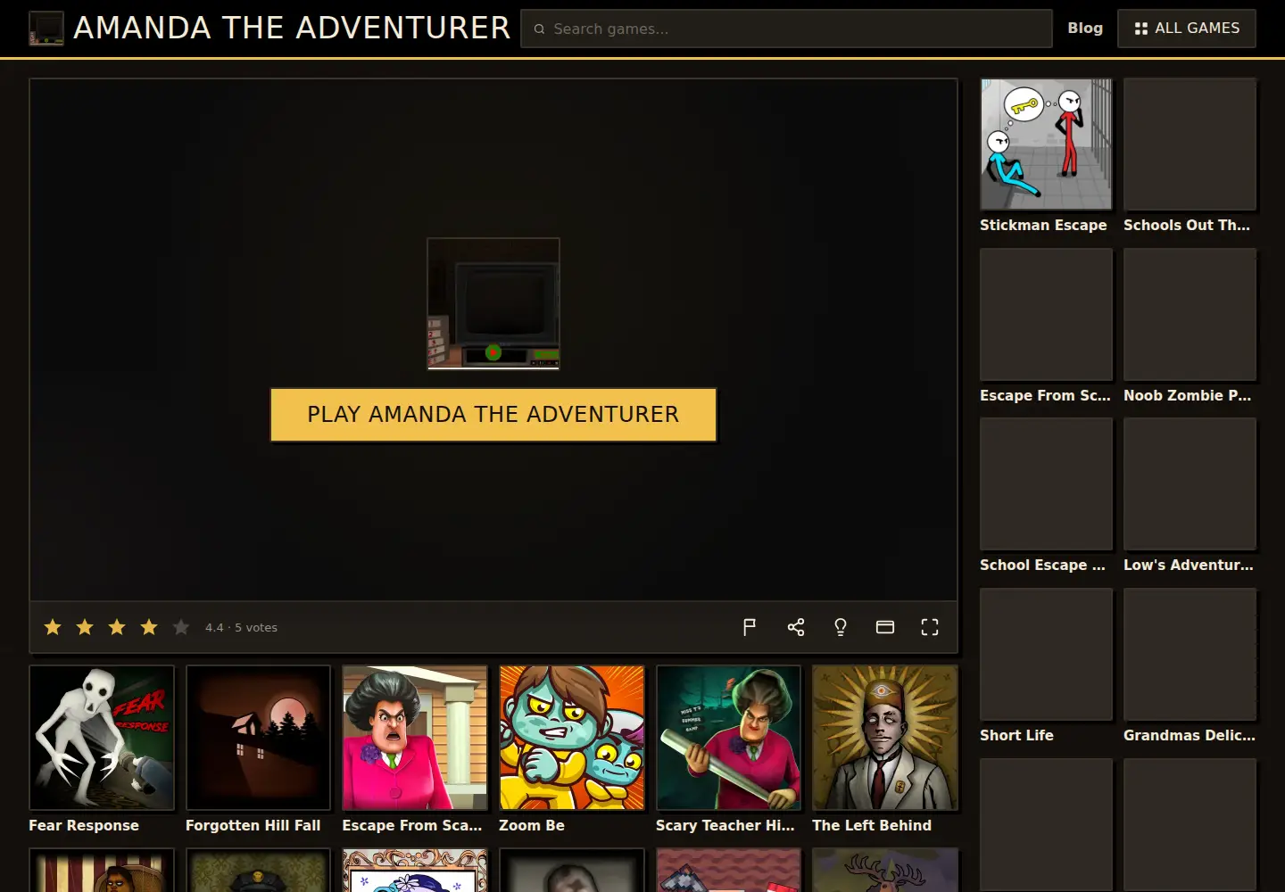 Screenshot of amandatheadventurer.org