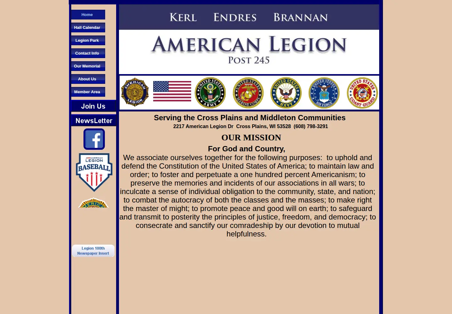 Screenshot of americanlegioncp.org
