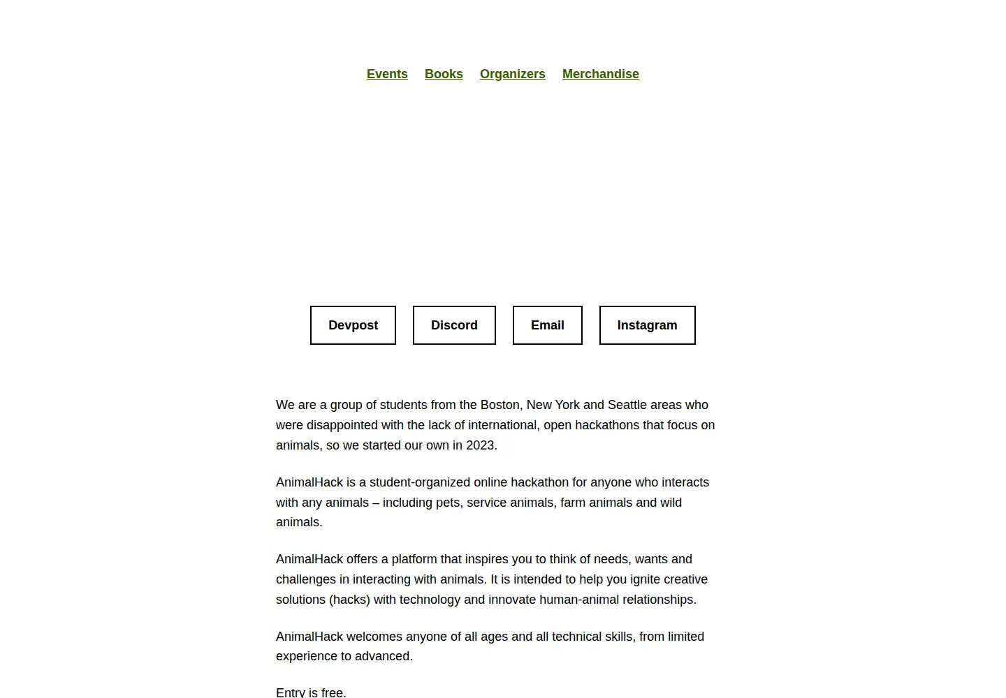 Screenshot of animalhack.org