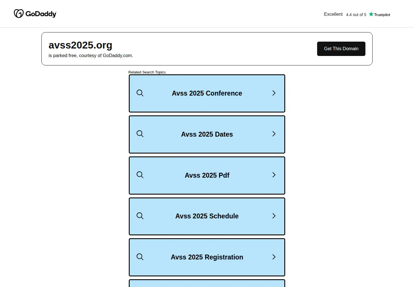 Screenshot of avss2025.org