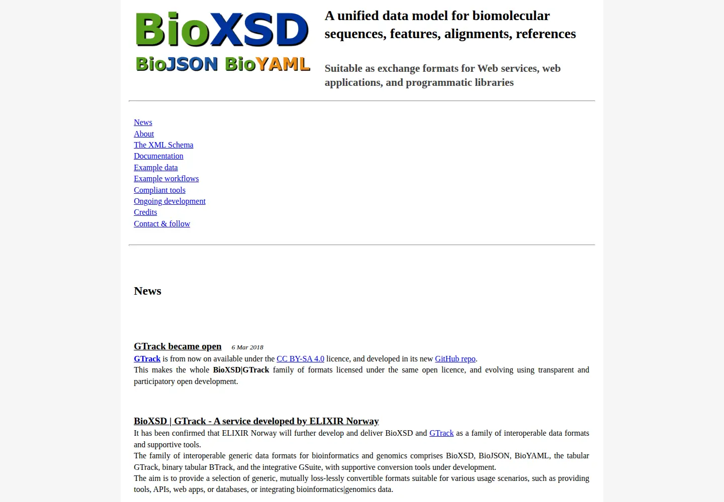 Screenshot of bioxsd.org
