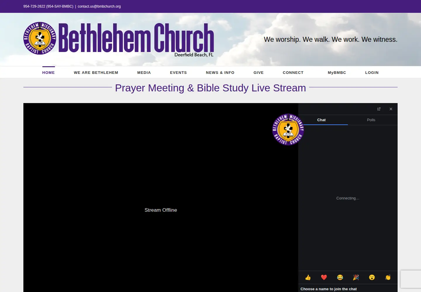 Screenshot of bmbchurch.org