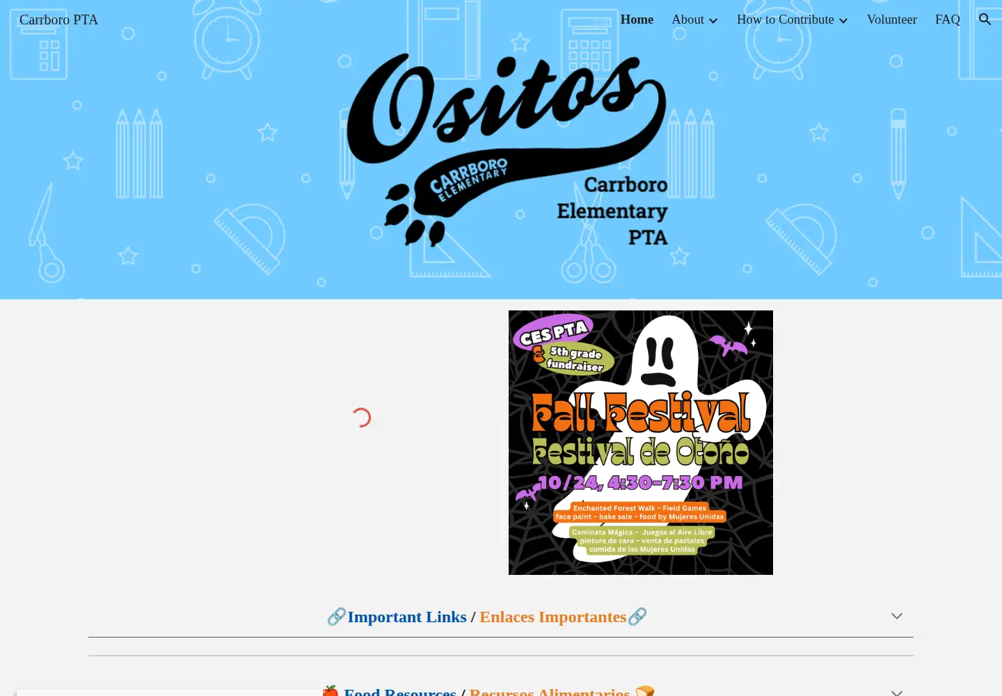 Captured homepage of carrboropta.org in the current scan
