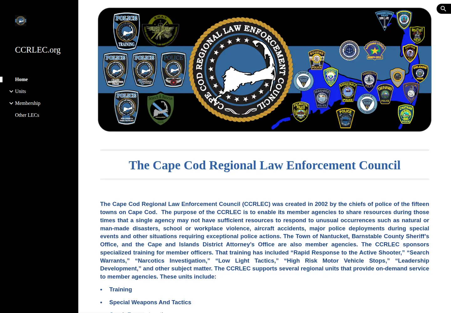 Captured homepage of ccrlec.org in the current scan