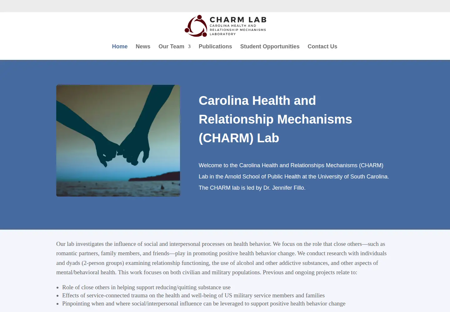 Screenshot of charmlabsc.org