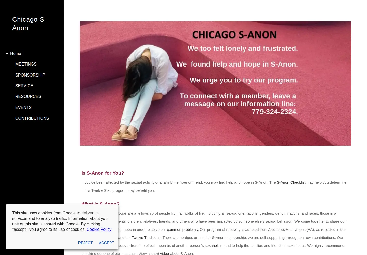 Captured homepage of chicagosanon.org in the current scan