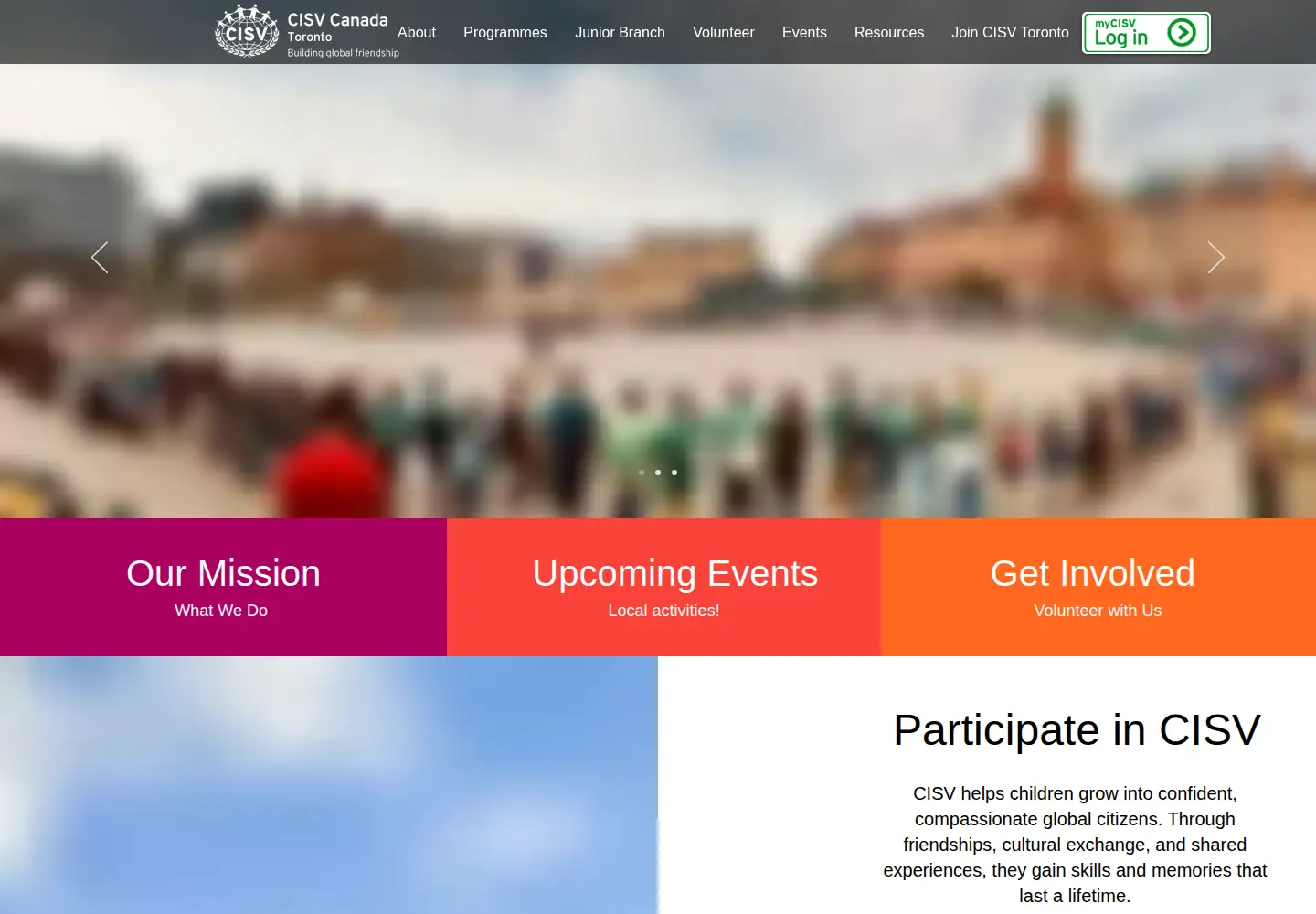 Screenshot of cisvtoronto.org
