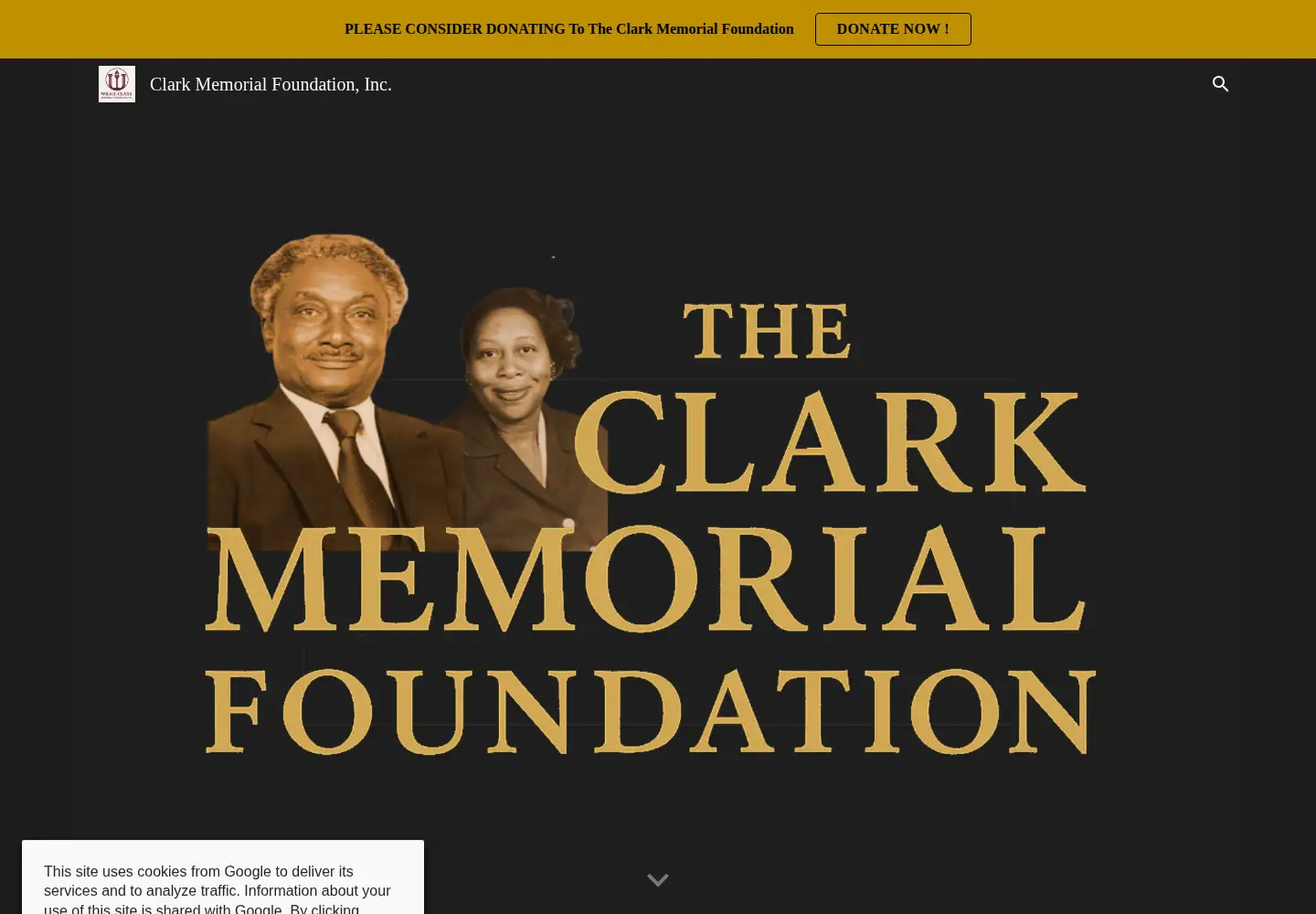 Screenshot of clarkmemorialfoundation.org