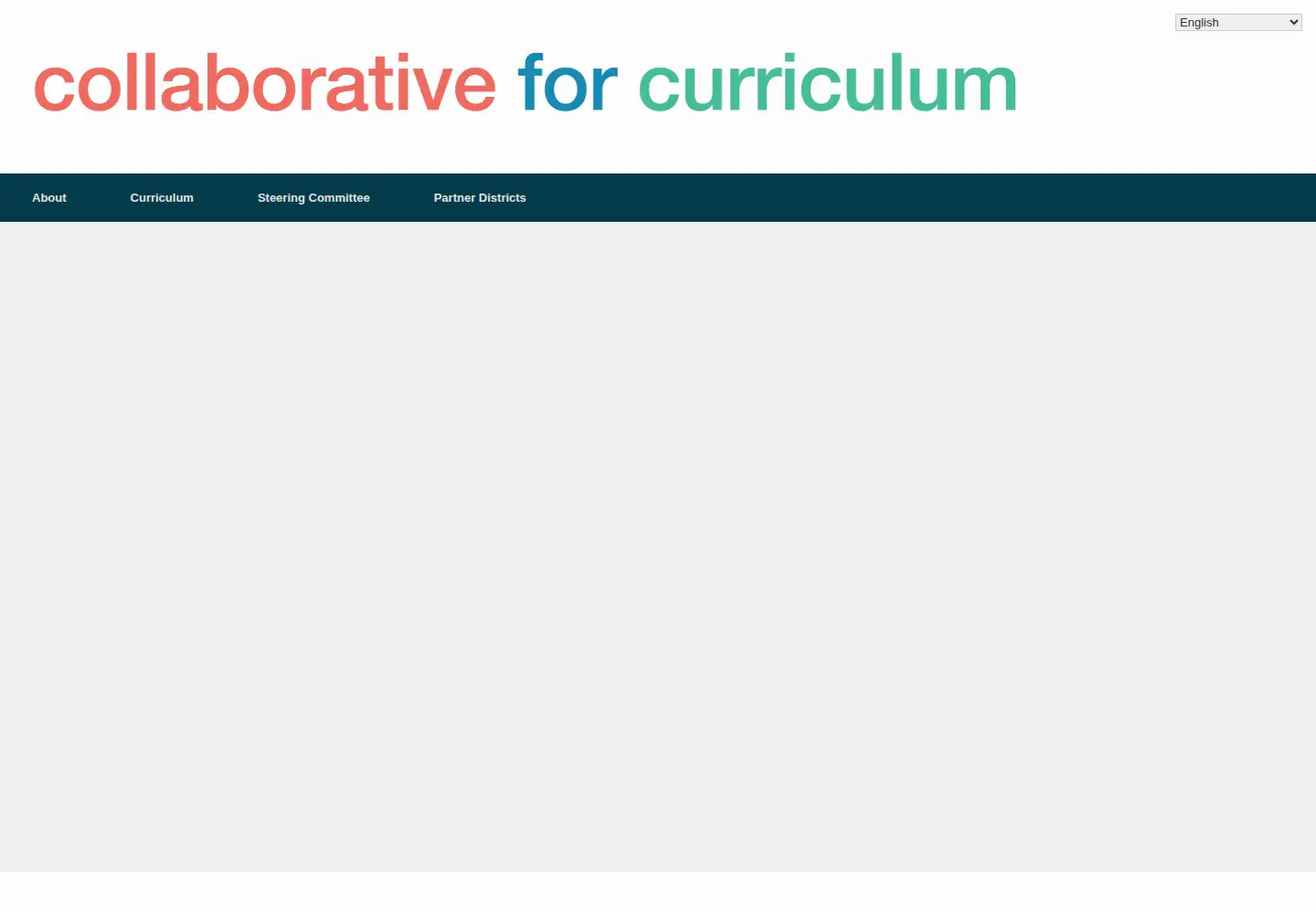 Screenshot of collaborativeforcurriculum.org