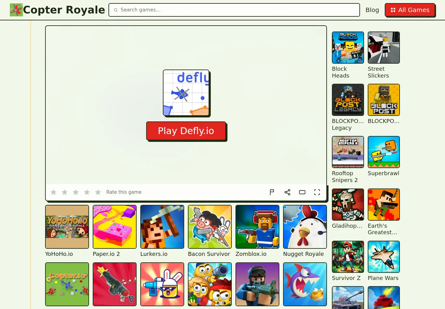 Captured homepage of copterroyale.org in the current scan