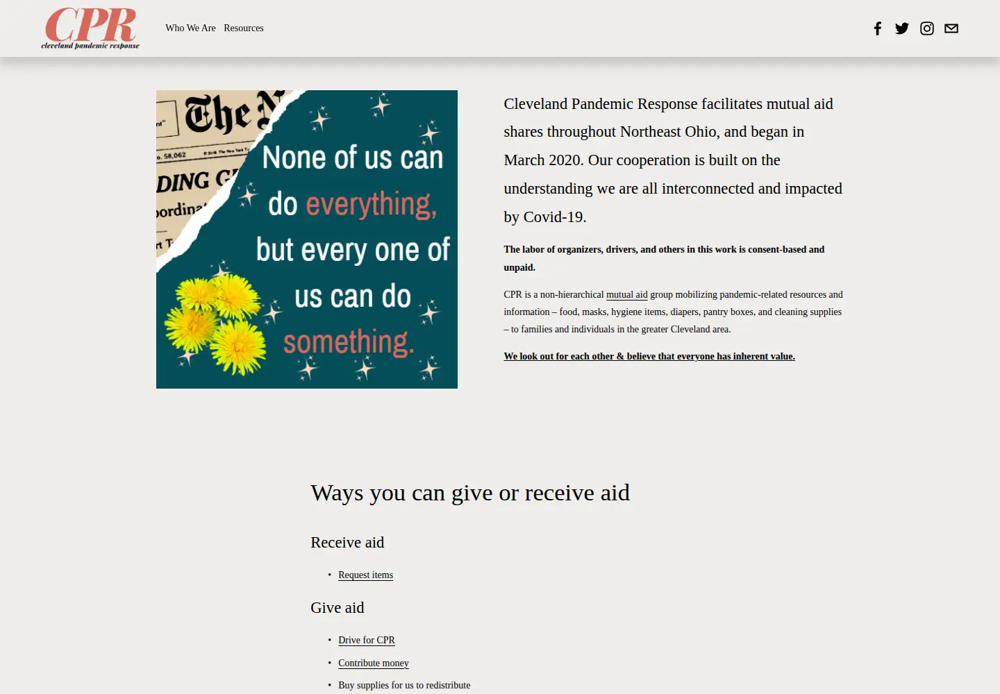 Captured homepage of cprcle.org in the current scan
