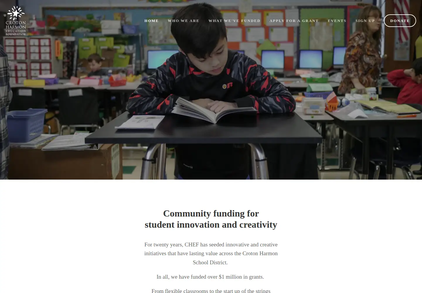 Captured homepage of crotonfoundation.org in the current scan