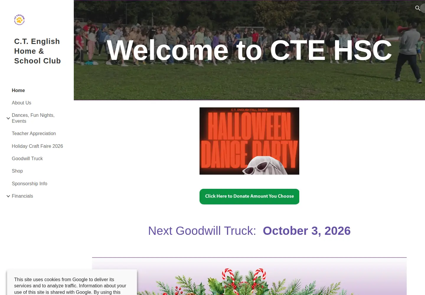 Captured homepage of ctehsc.org in the current scan