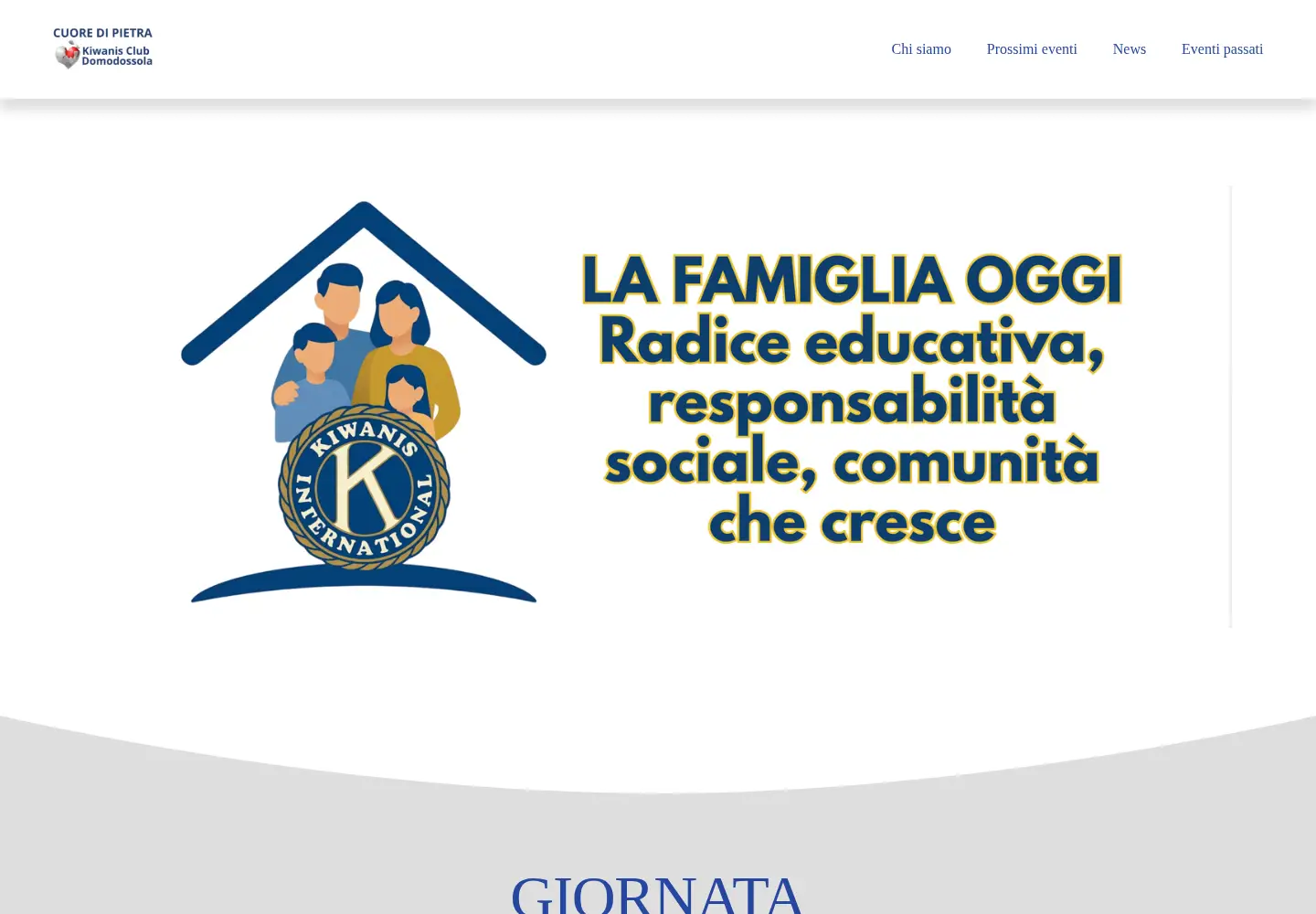 Captured homepage of cuoredipietra.org in the current scan