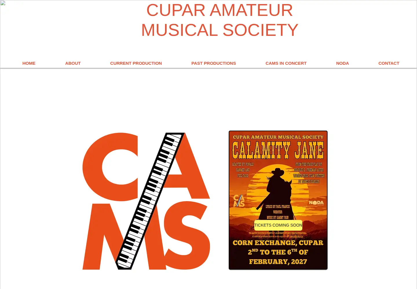 Captured homepage of cuparams.org in the current scan