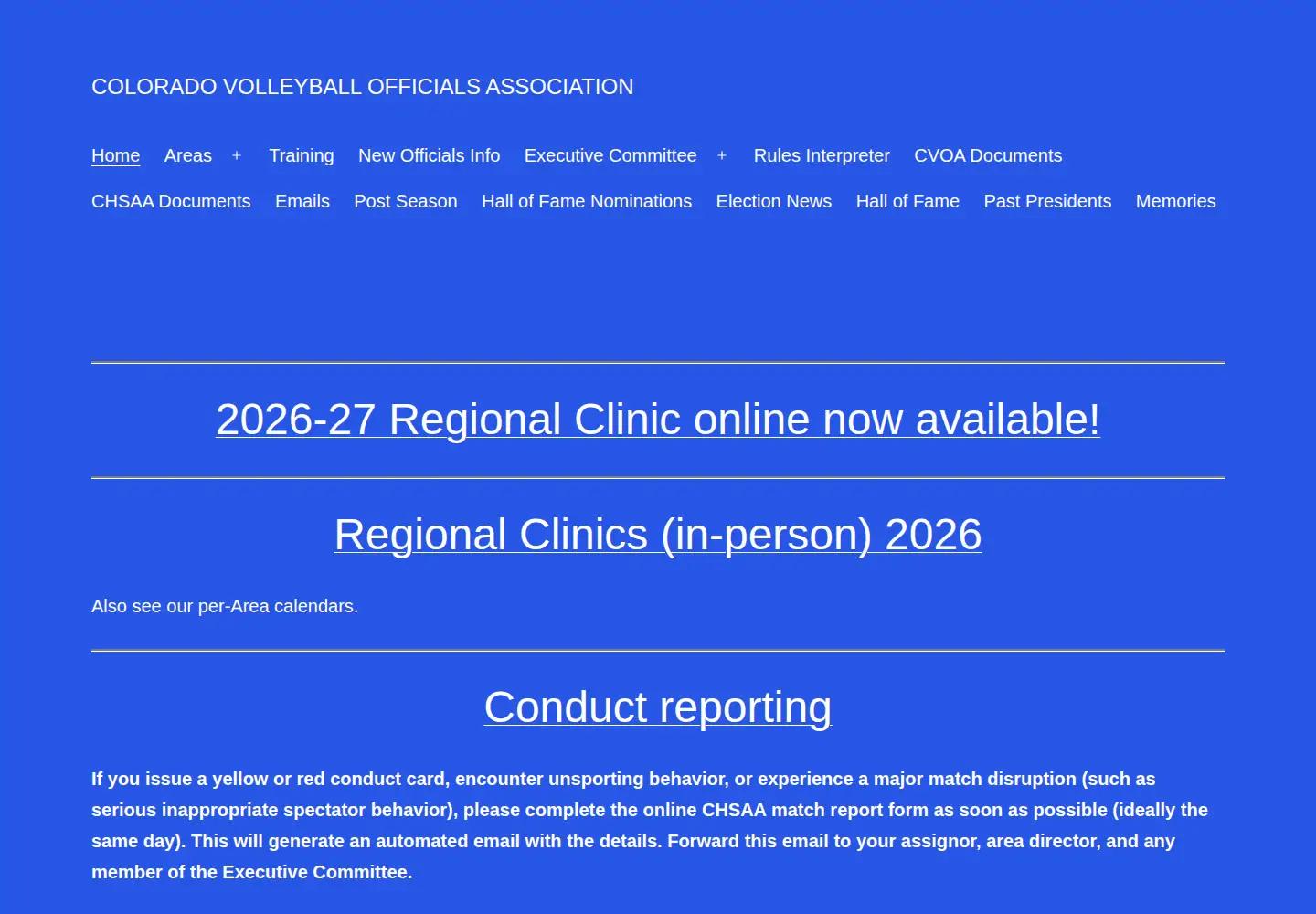 Screenshot of cvoaref.org