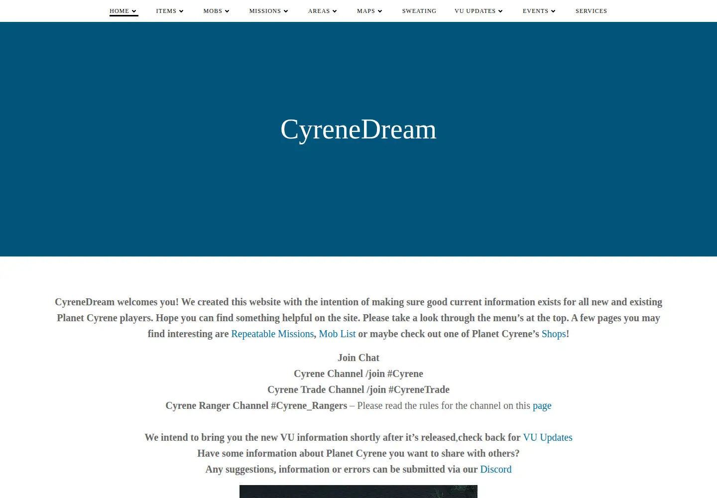 Screenshot of cyrenedream.org