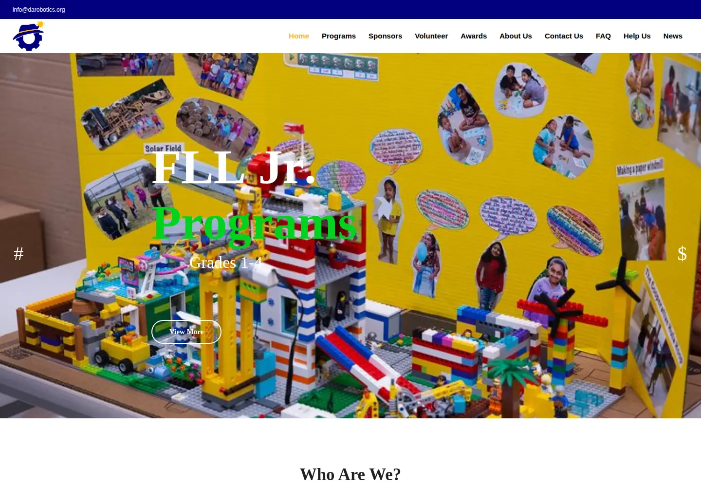 Captured homepage of darobotics.org in the current scan