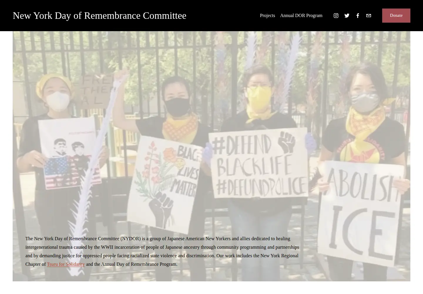 Screenshot of dayofremembrancenyc.org