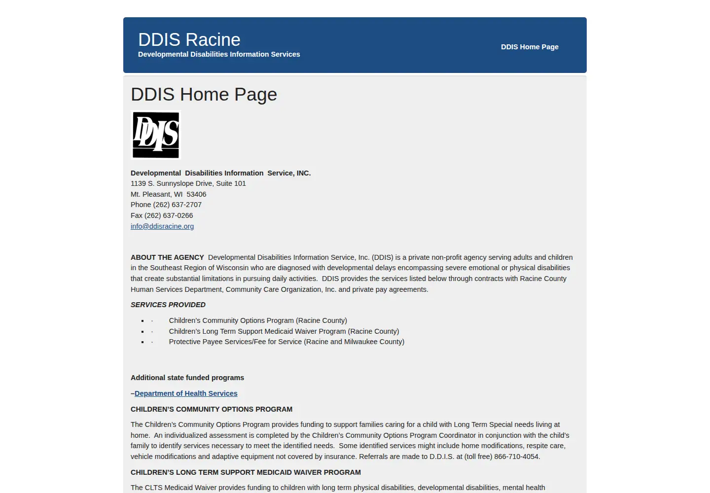 Screenshot of ddisracine.org