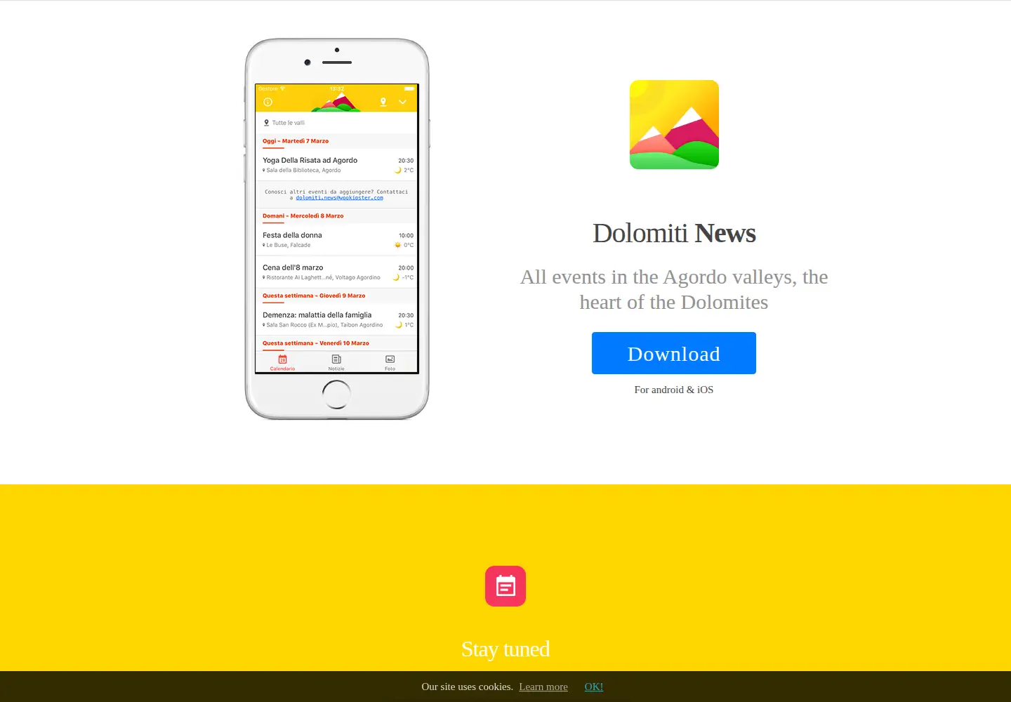 Captured homepage of dolomitinews.org in the current scan