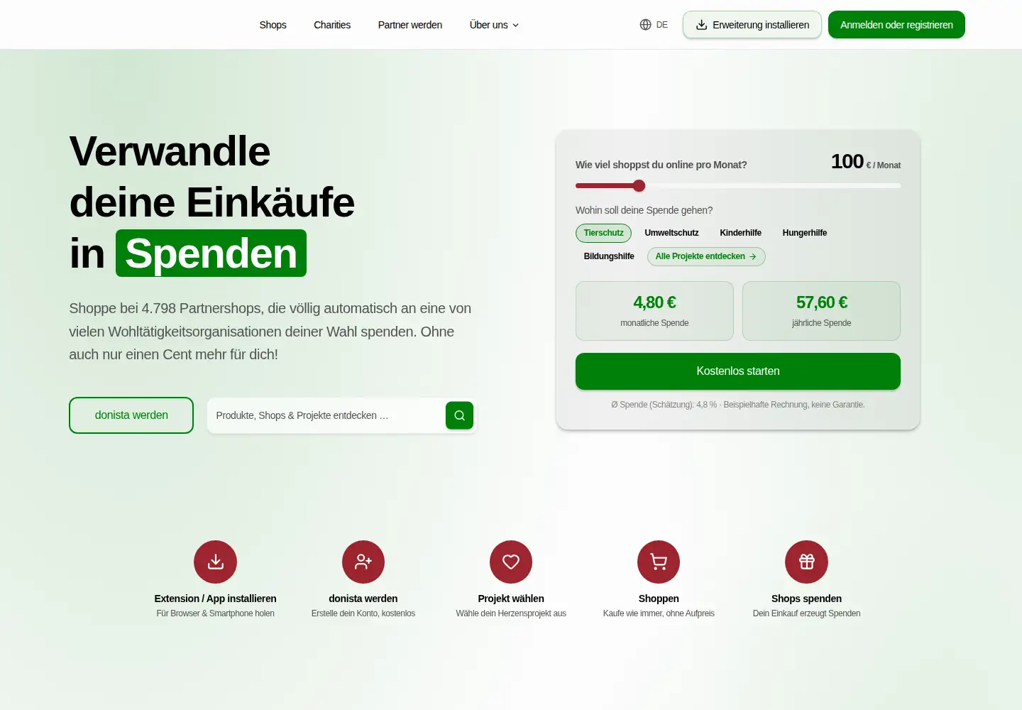 Screenshot of donista.org