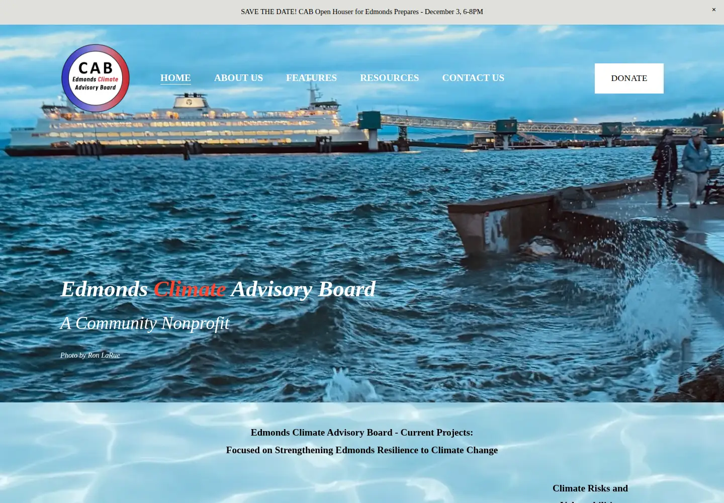 Screenshot of edmondsclimate2050.org