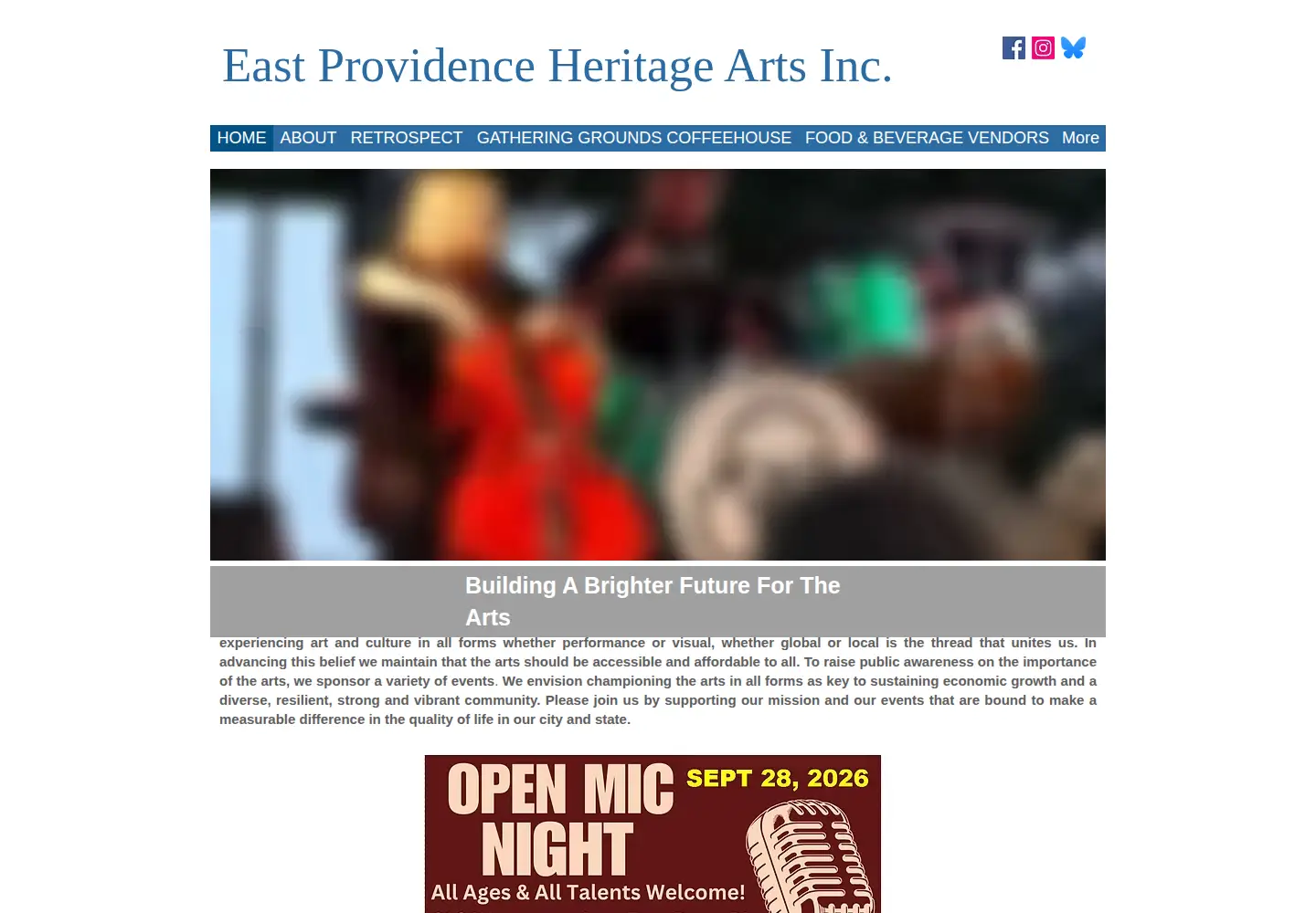 Screenshot of epheritagearts.org