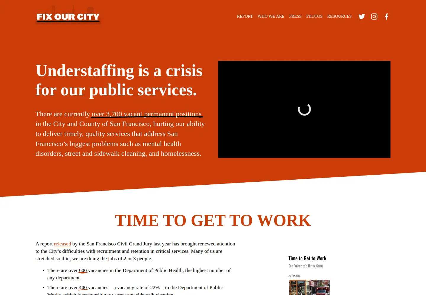Screenshot of fixsfnow.org